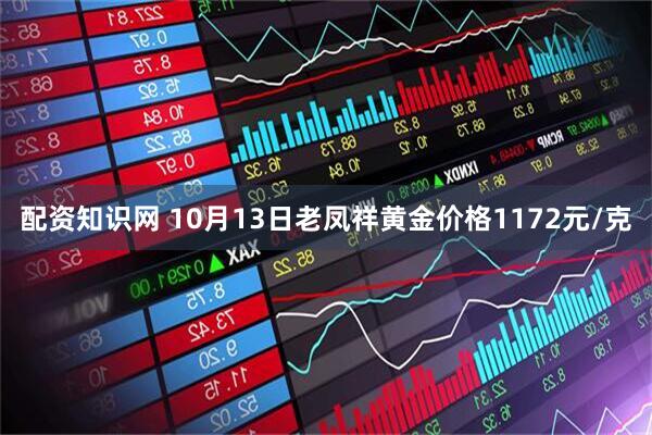 配资知识网 10月13日老凤祥黄金价格1172元/克
