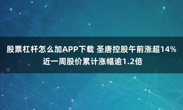 股票杠杆怎么加APP下载 圣唐控股午前涨超14% 近一周股价累计涨幅逾1.2倍
