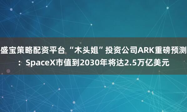 盛宝策略配资平台 “木头姐”投资公司ARK重磅预测：SpaceX市值到2030年将达2.5万亿美元